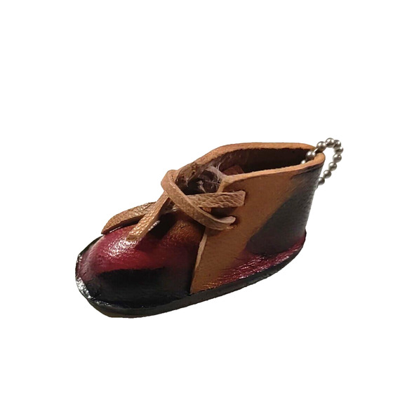 Leather Keychain Boot Hand Made Money Hider Keychain - Picture 3 of 6